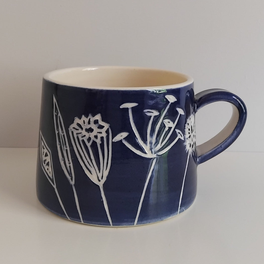 Indigo Seed Head Mug