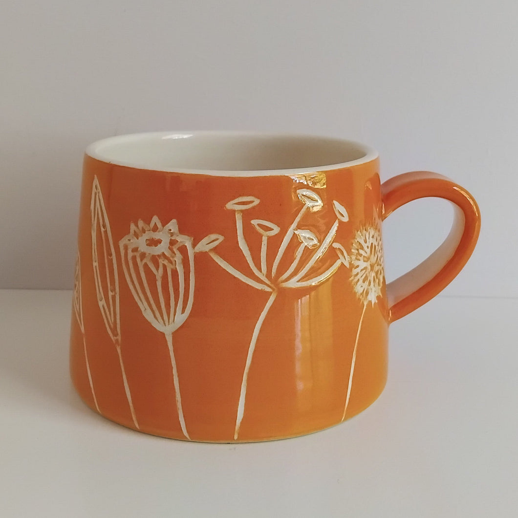 Orange Seed Head Mug