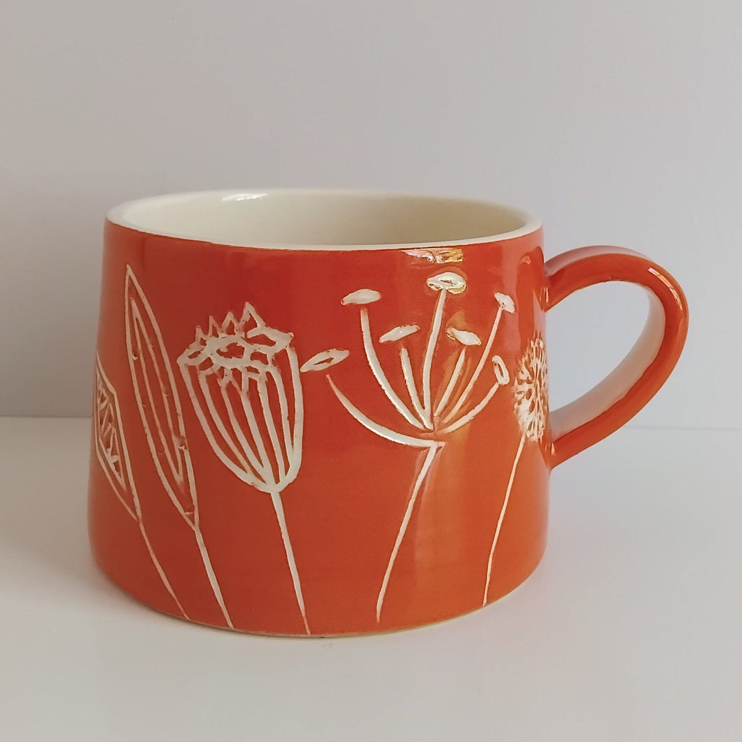 Red Seed Head Mug