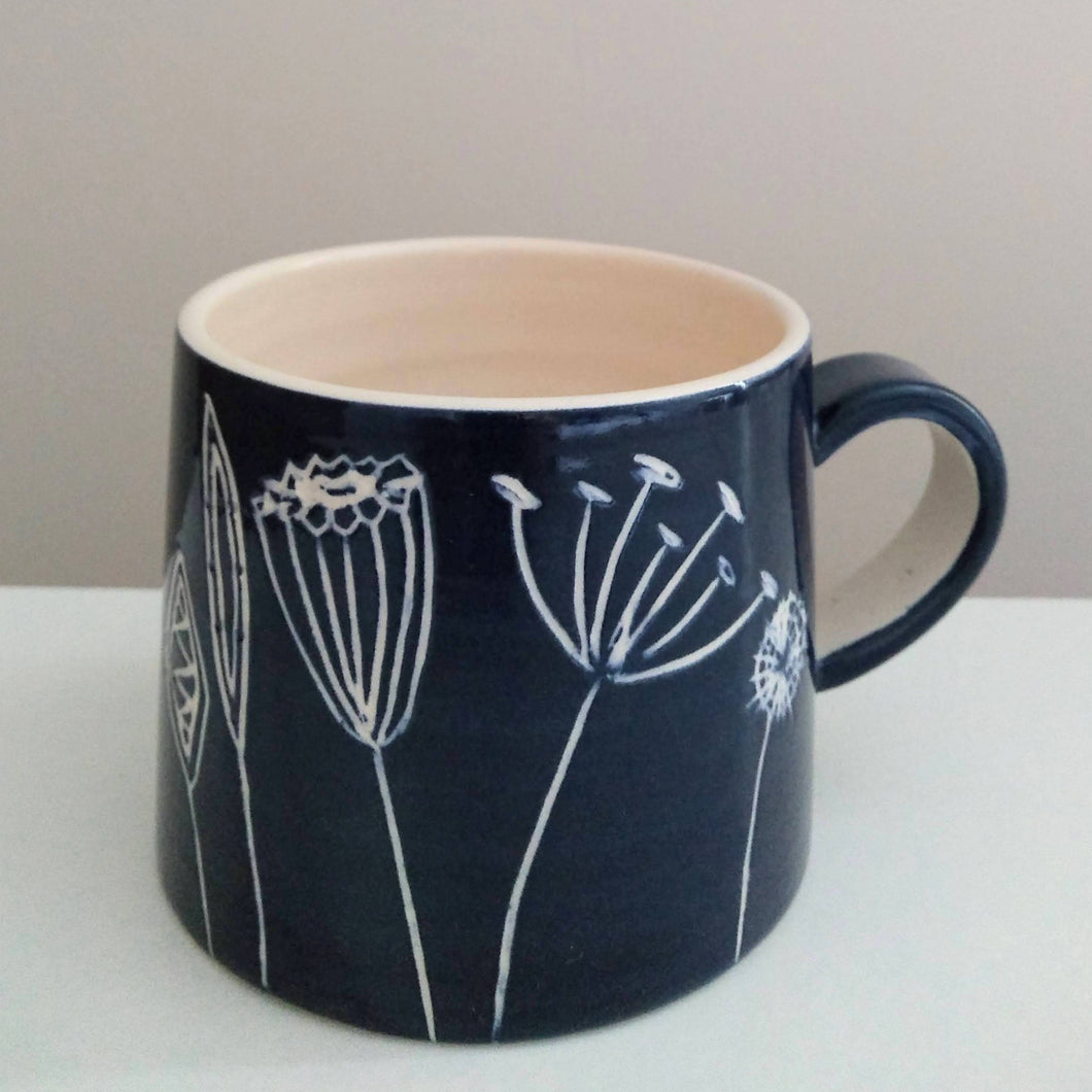 Indigo Seed Head Mug