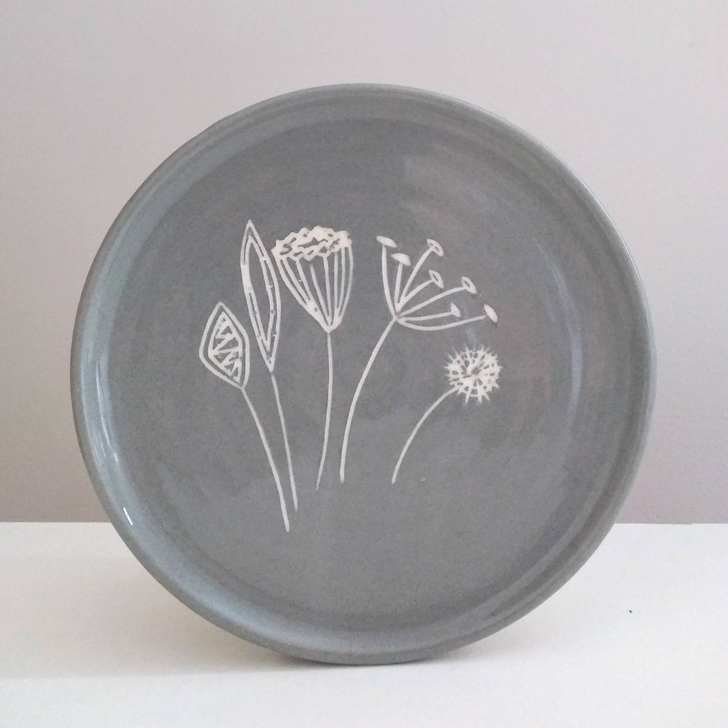 Grey Seed Head Plate