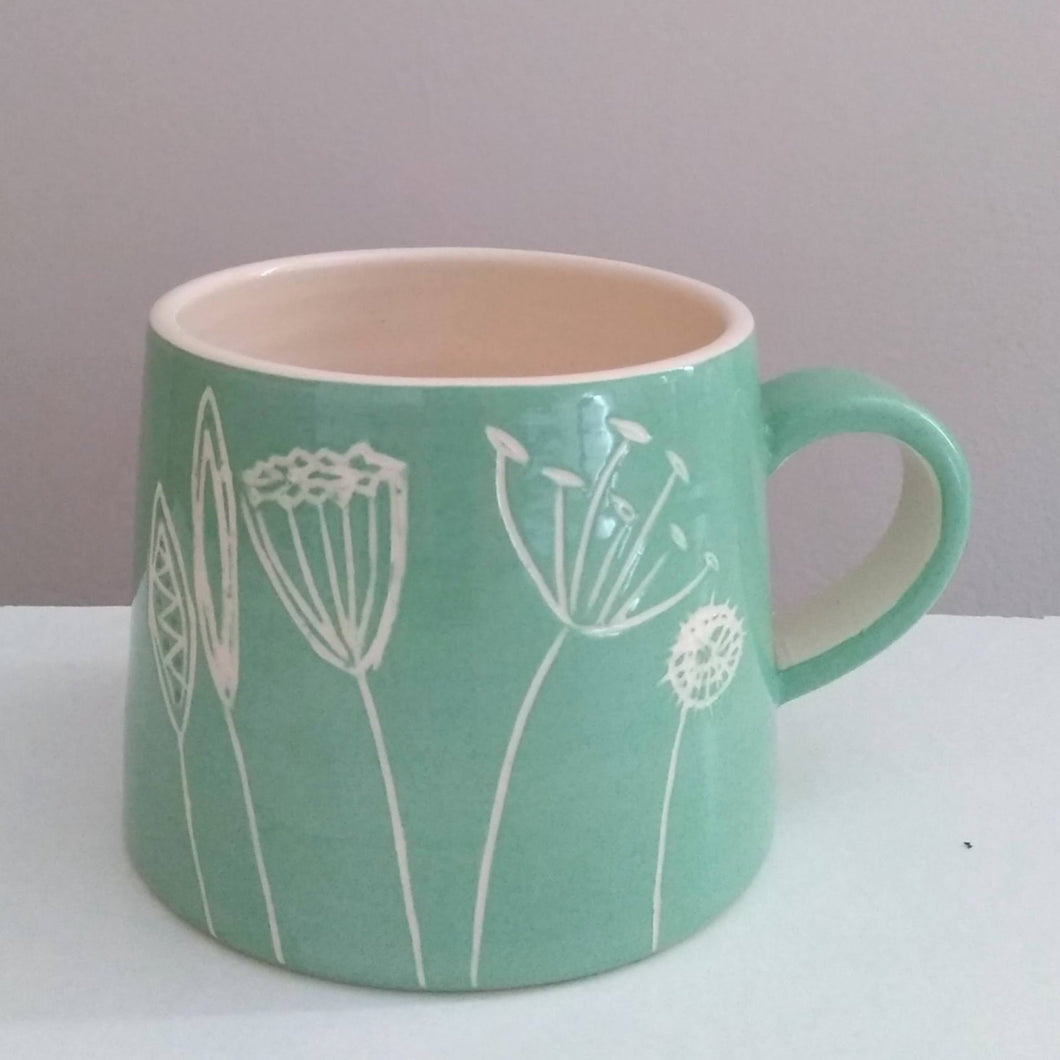 Emerald Green Seed Head Mug