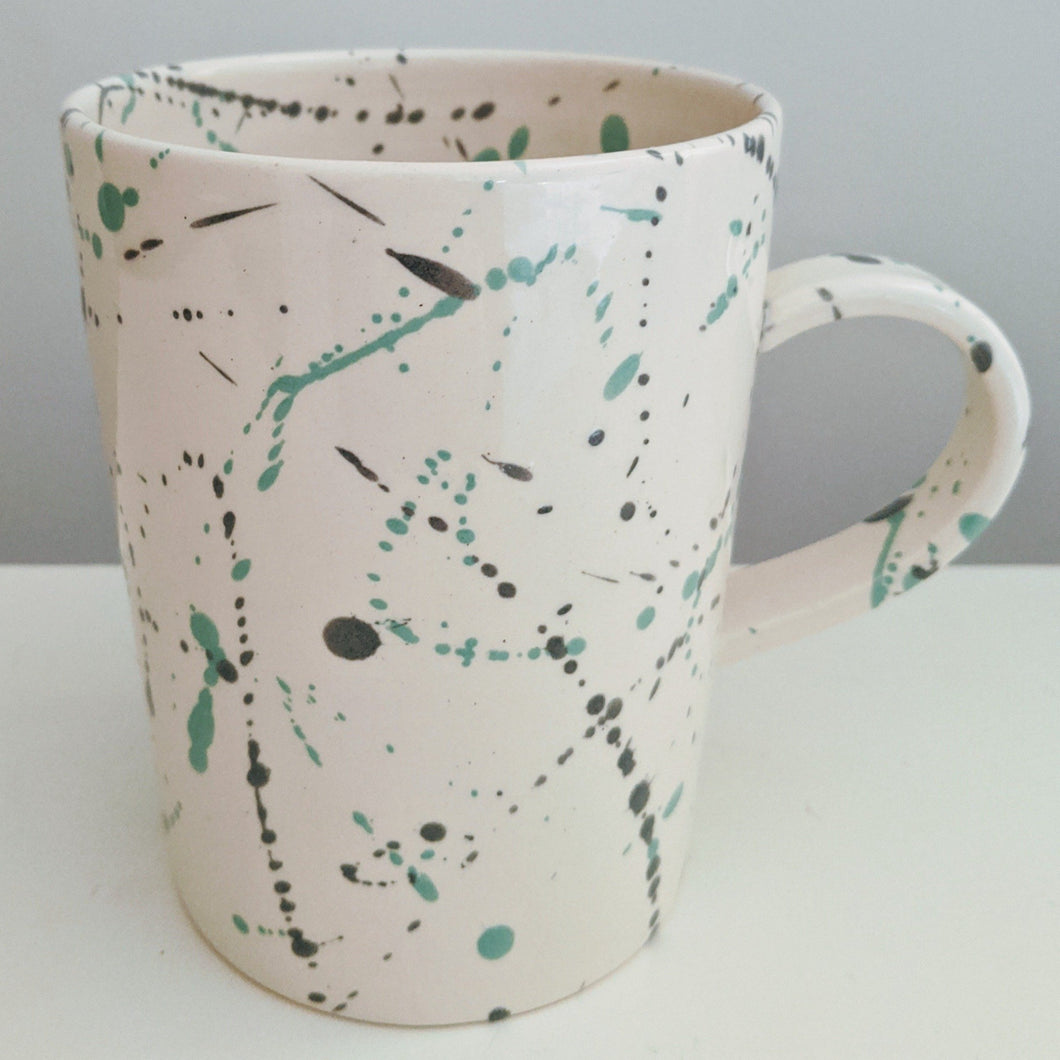 Extra Large Emerald & Grey Splash Mug