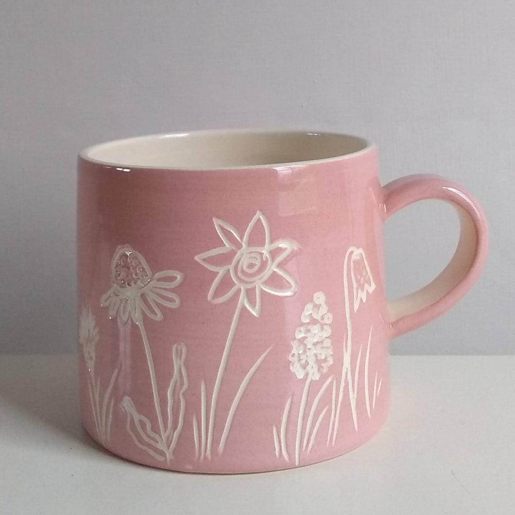 Pink Flower Mug