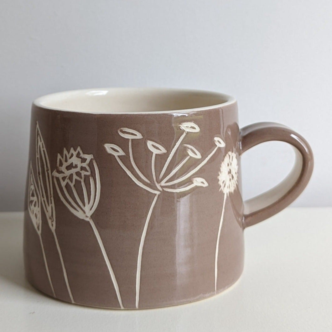 Cappuccino Brown Seed Head Mug